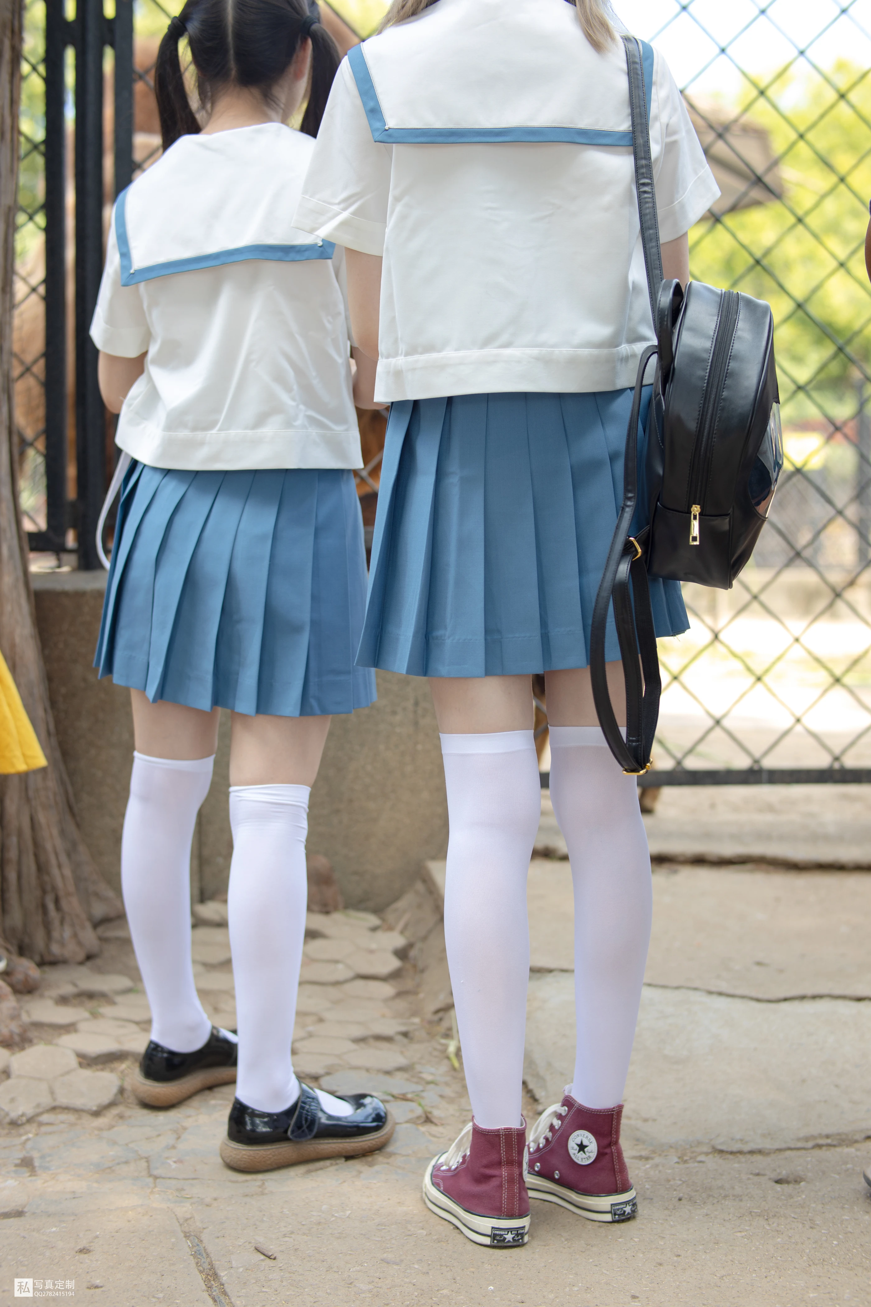 森萝财团 JKFUN-025 默陌&Aika  80D白丝过膝袜 [93P]插图3